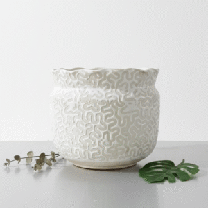 .Modern Maze Ceramic Planter