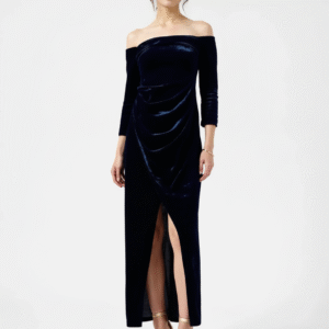Luxurious Off-the-Shoulder Velvet Gown